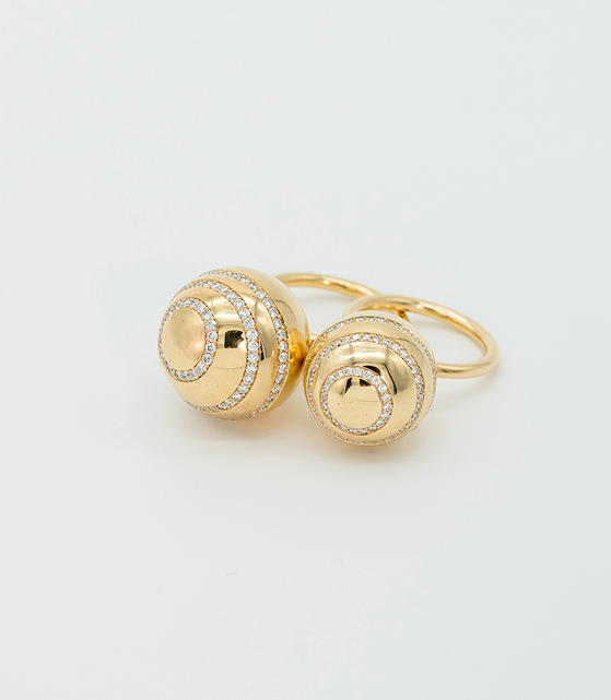 Anillo Orbitas de Diamantes XL