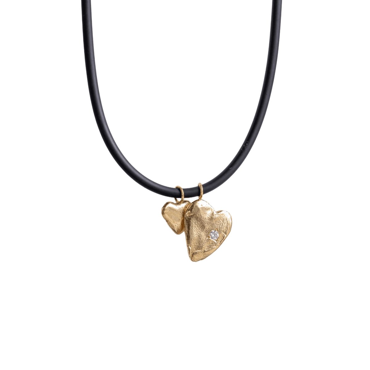 Colgante Corazón Imperfecto con diamante